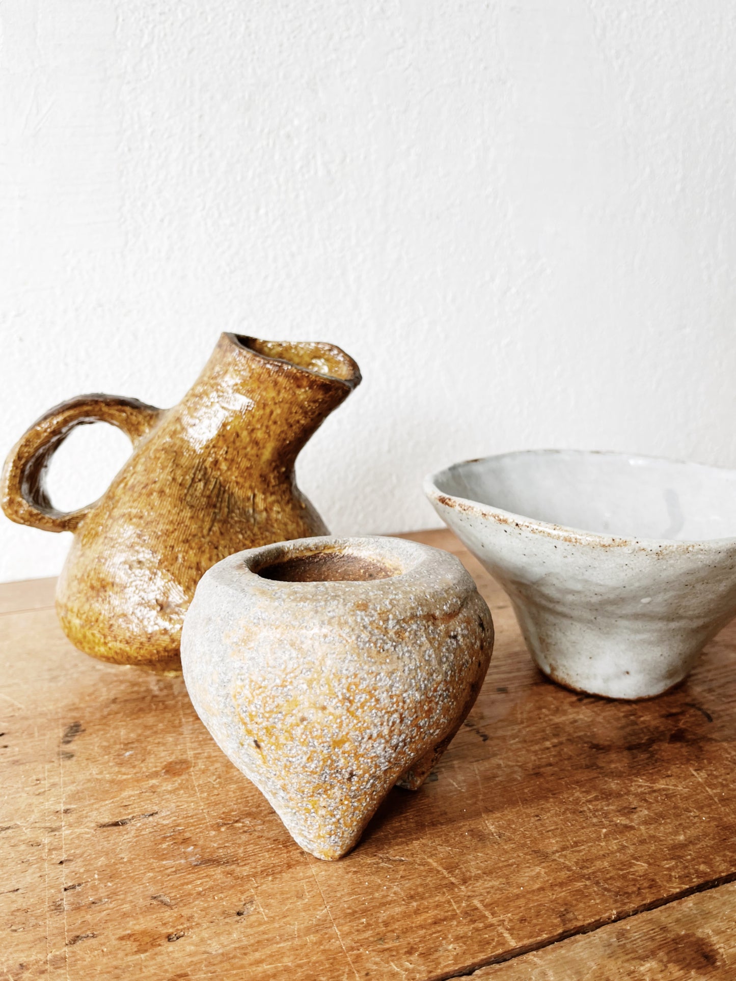 Handmade Footed Ceramic Vessel