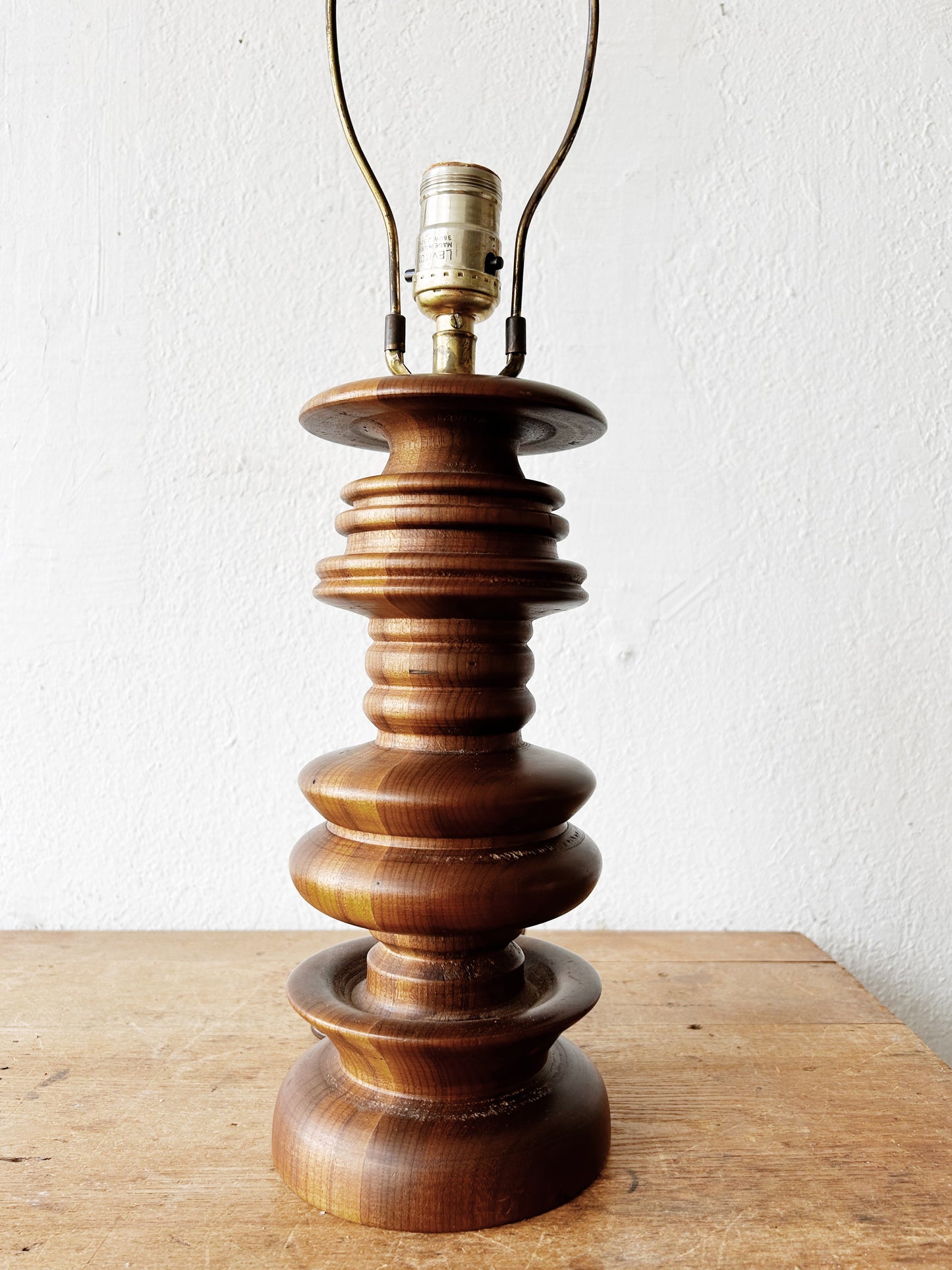 Vintage Turned Wood Lamp