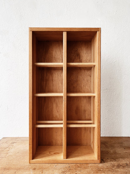 Vintage Wood Cubby Shelf