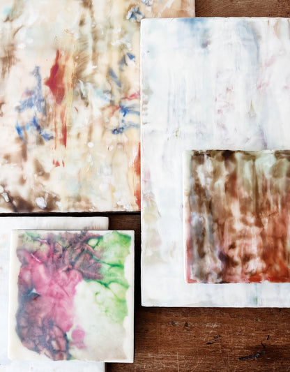 Original Abstract Encaustic Painting