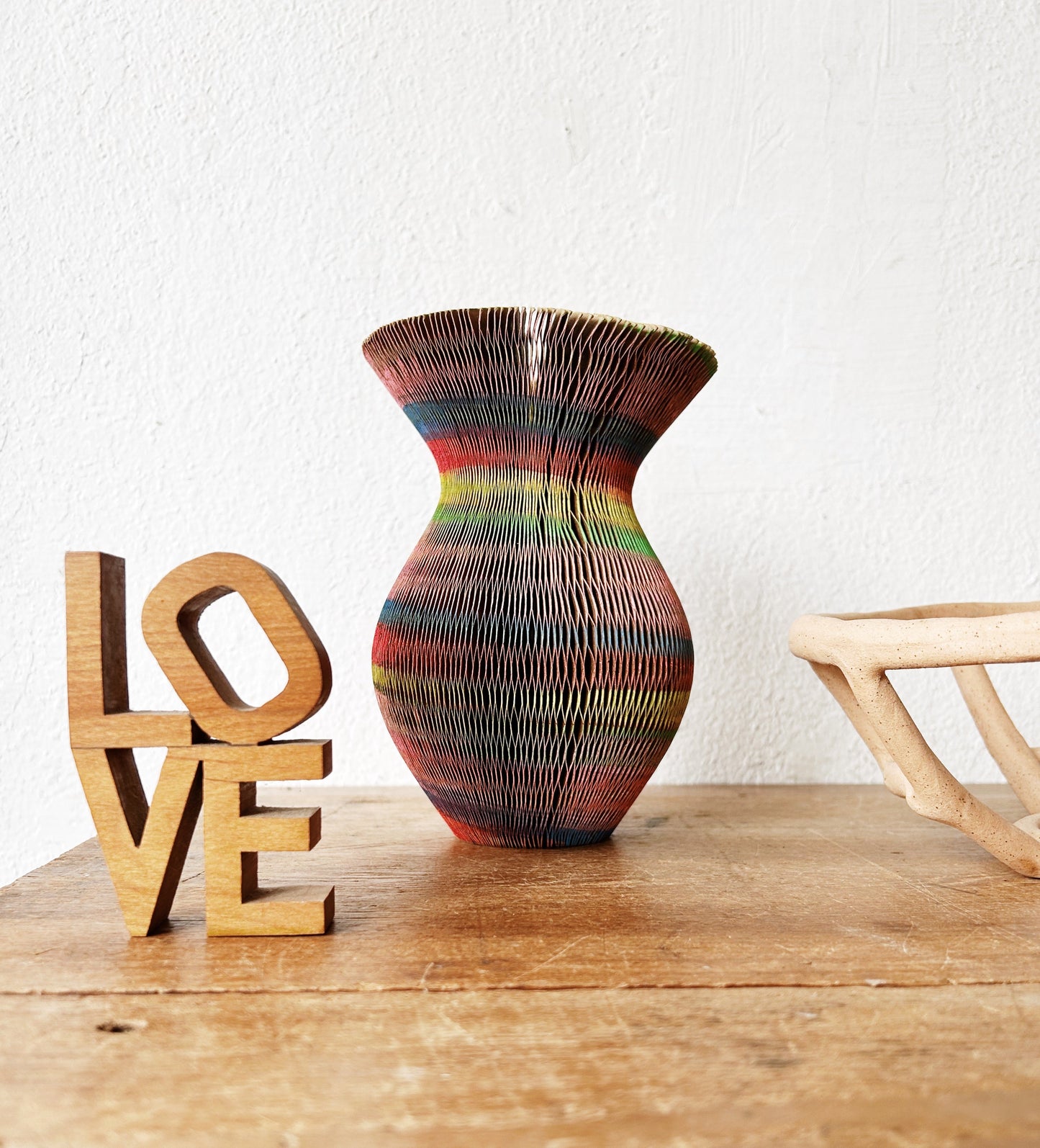 Handmade Corrugated Paper Vase