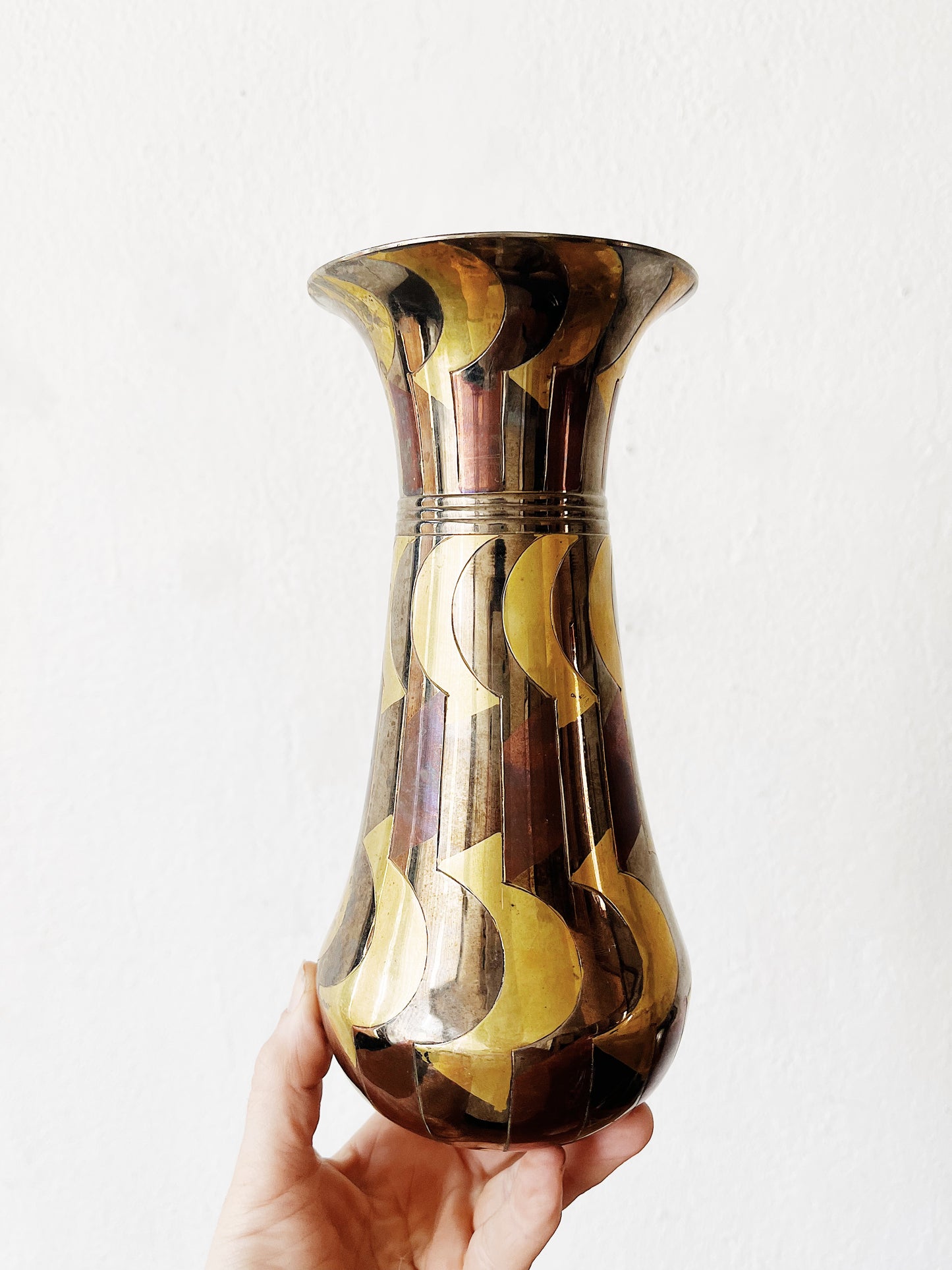 Vintage Mixed Metal Vase