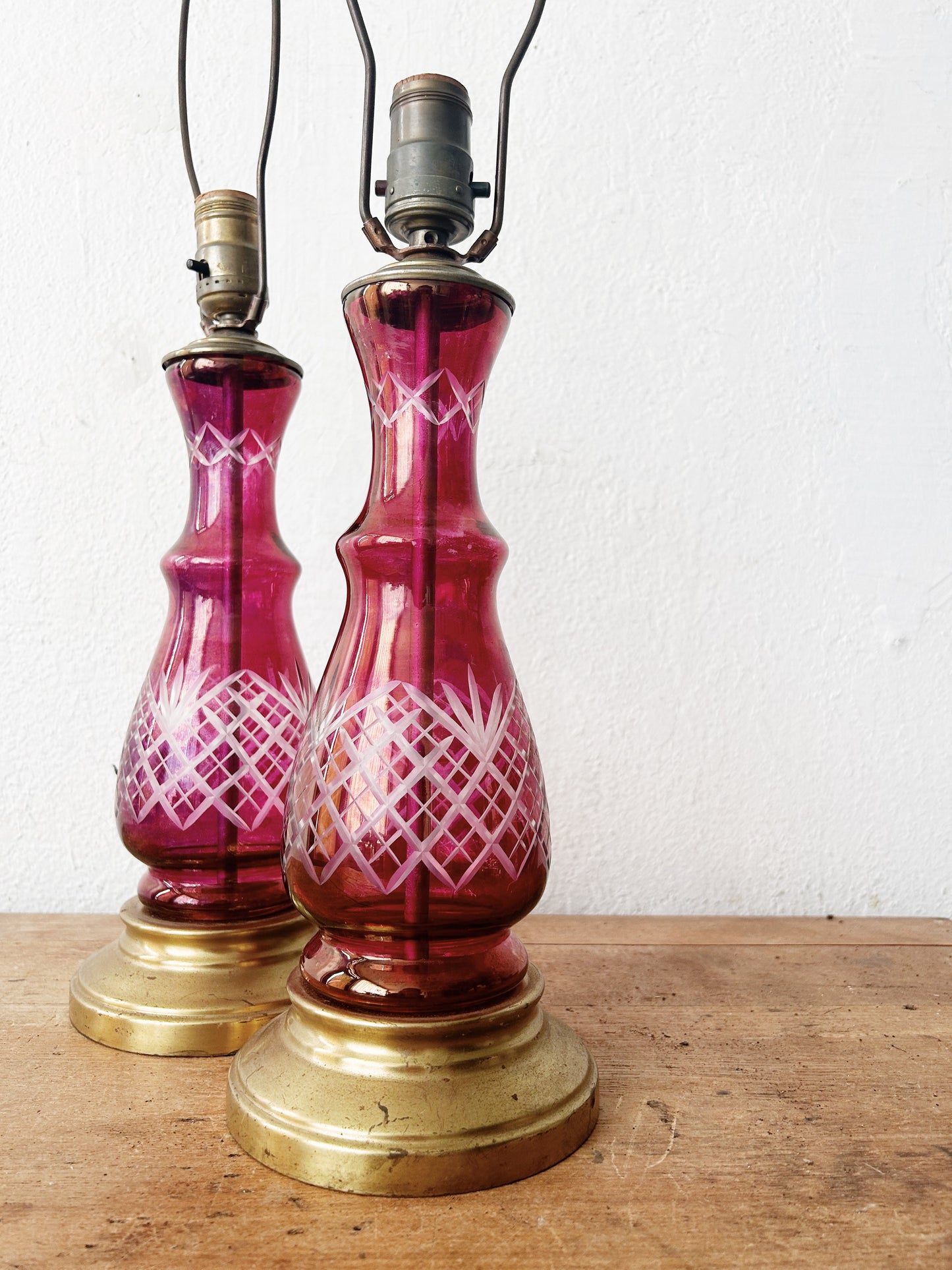Antique Cut Glass Lamp