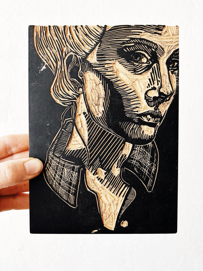 Wood Cut Printing Block