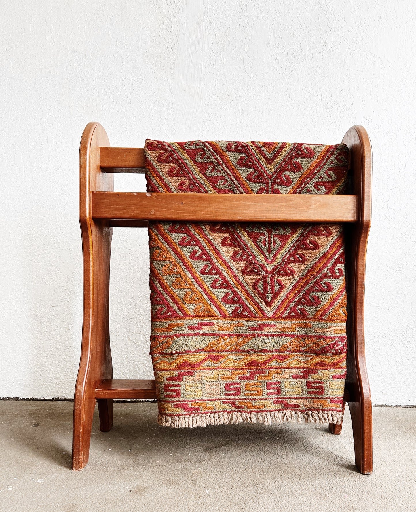 Vintage Wood Textile Stand