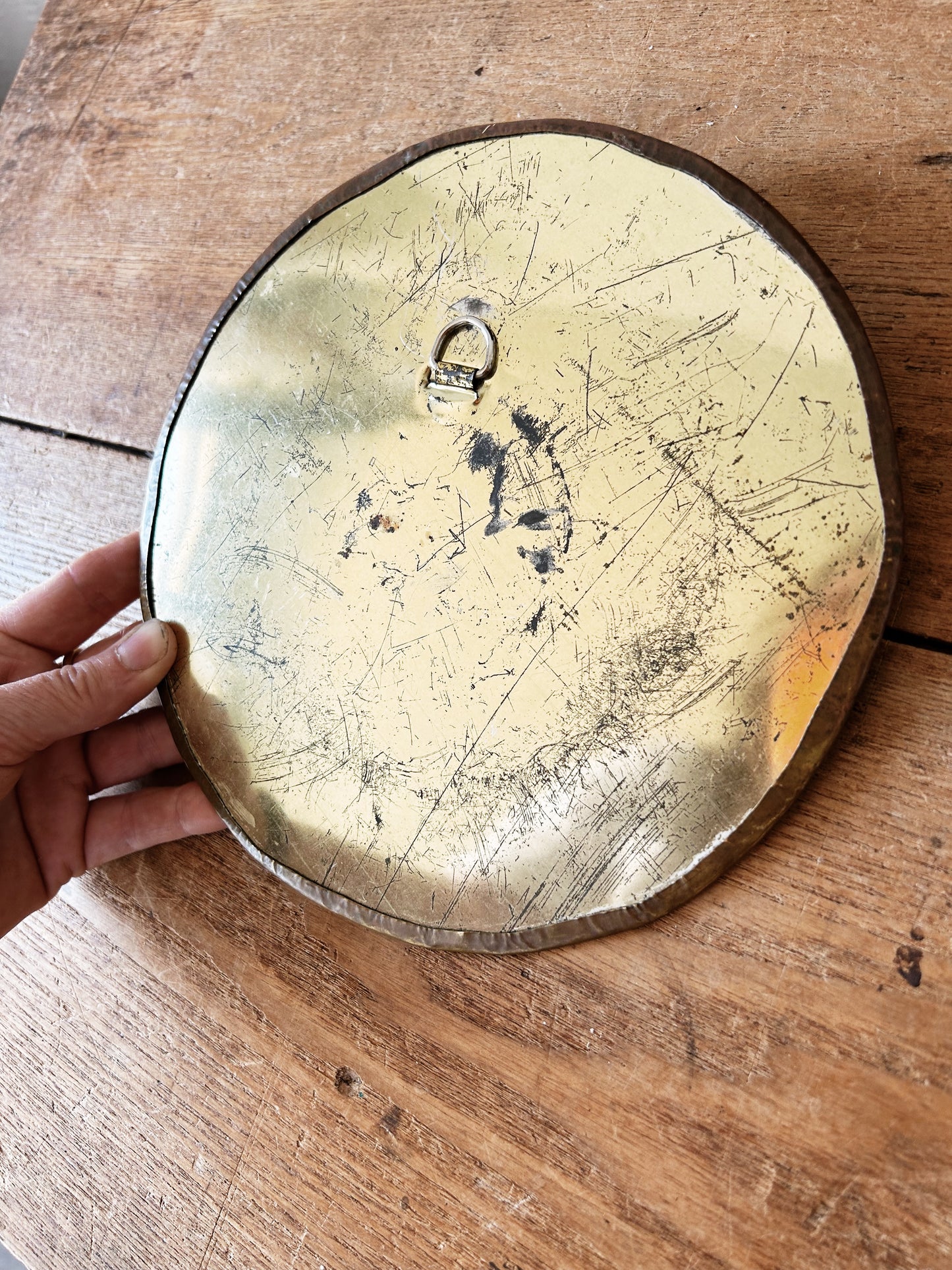 Vintage Liquid Brass Mirror