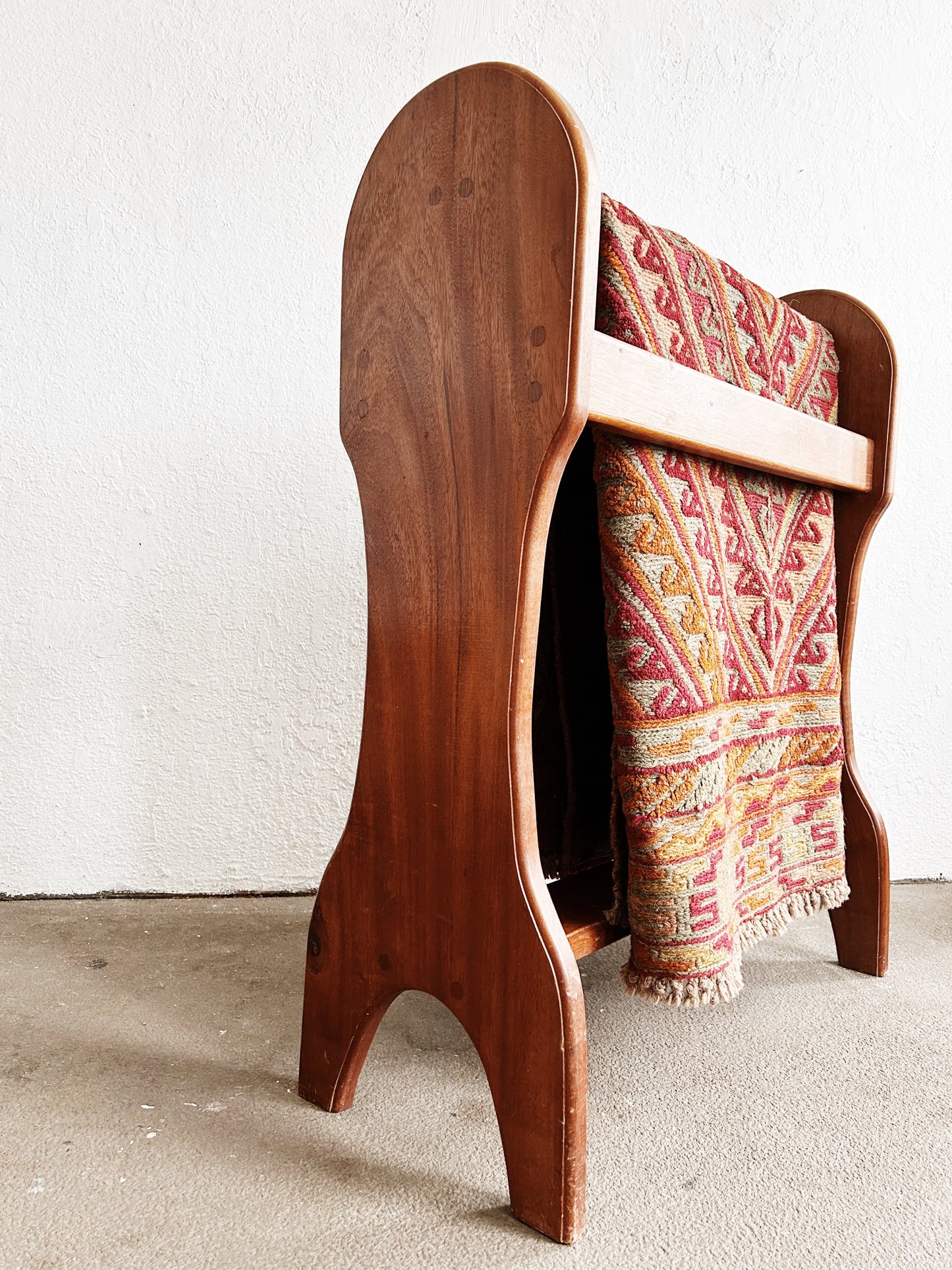 Vintage Wood Textile Stand