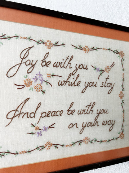 Mid Century Framed Needlepoint