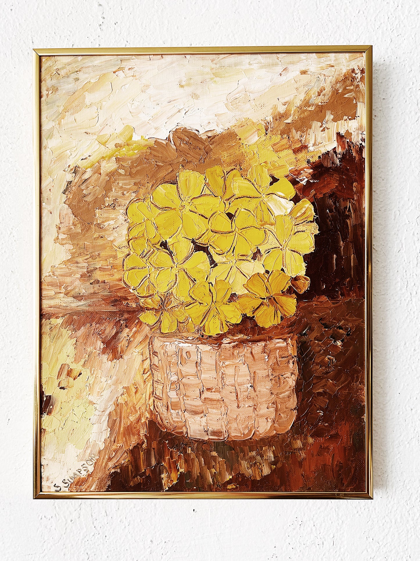 Mid Century Framed Oil Painting