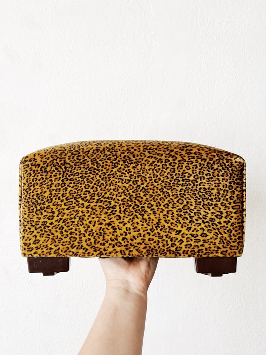 Leopard Print Footstool