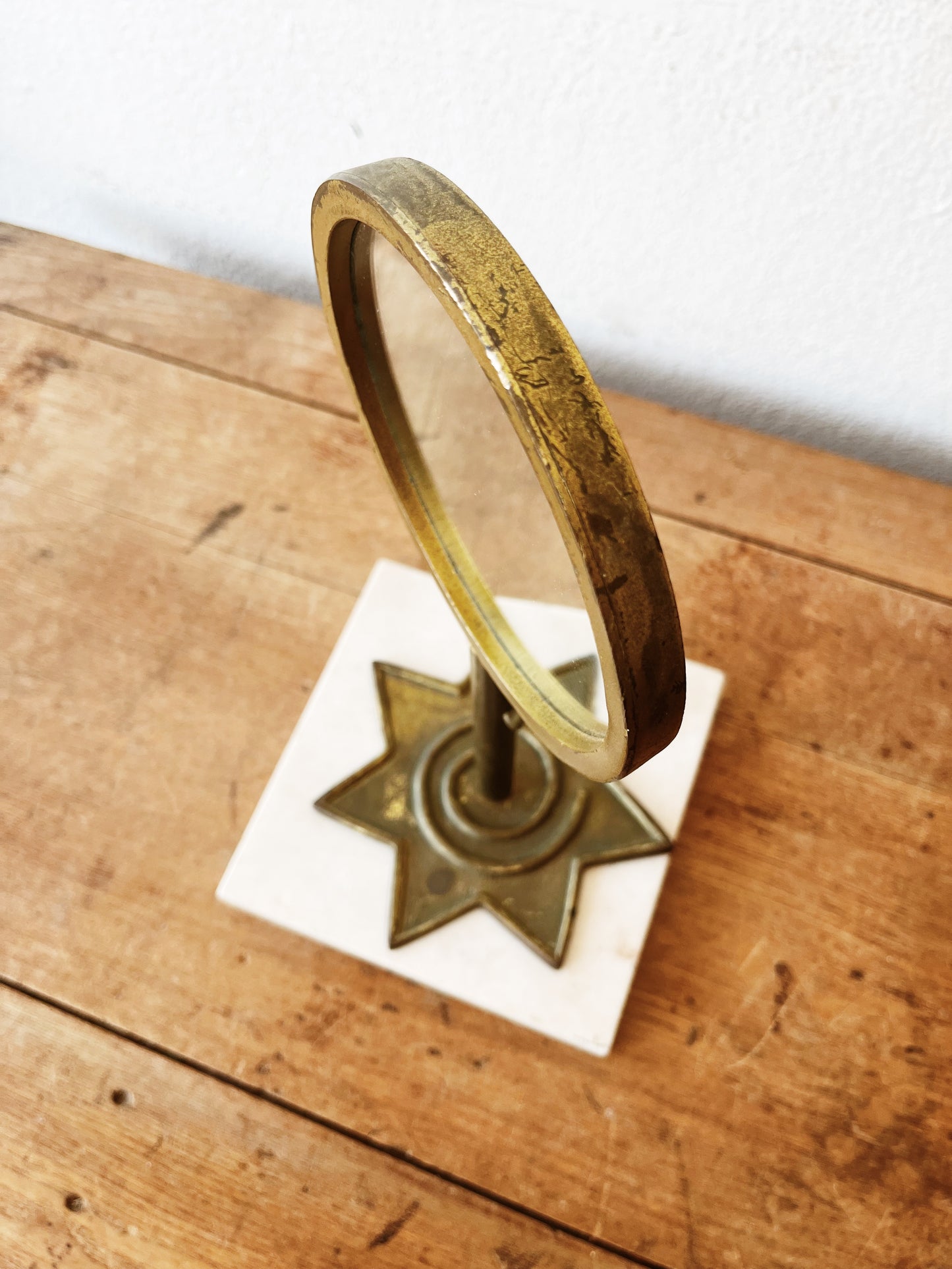 Vintage Brass Mirror