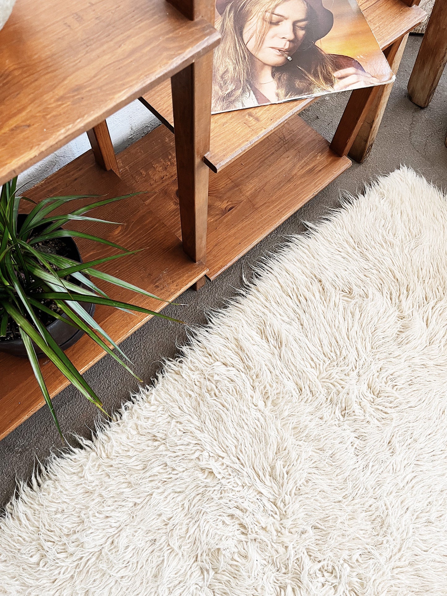 Natural Wool Flokati Shag Rug