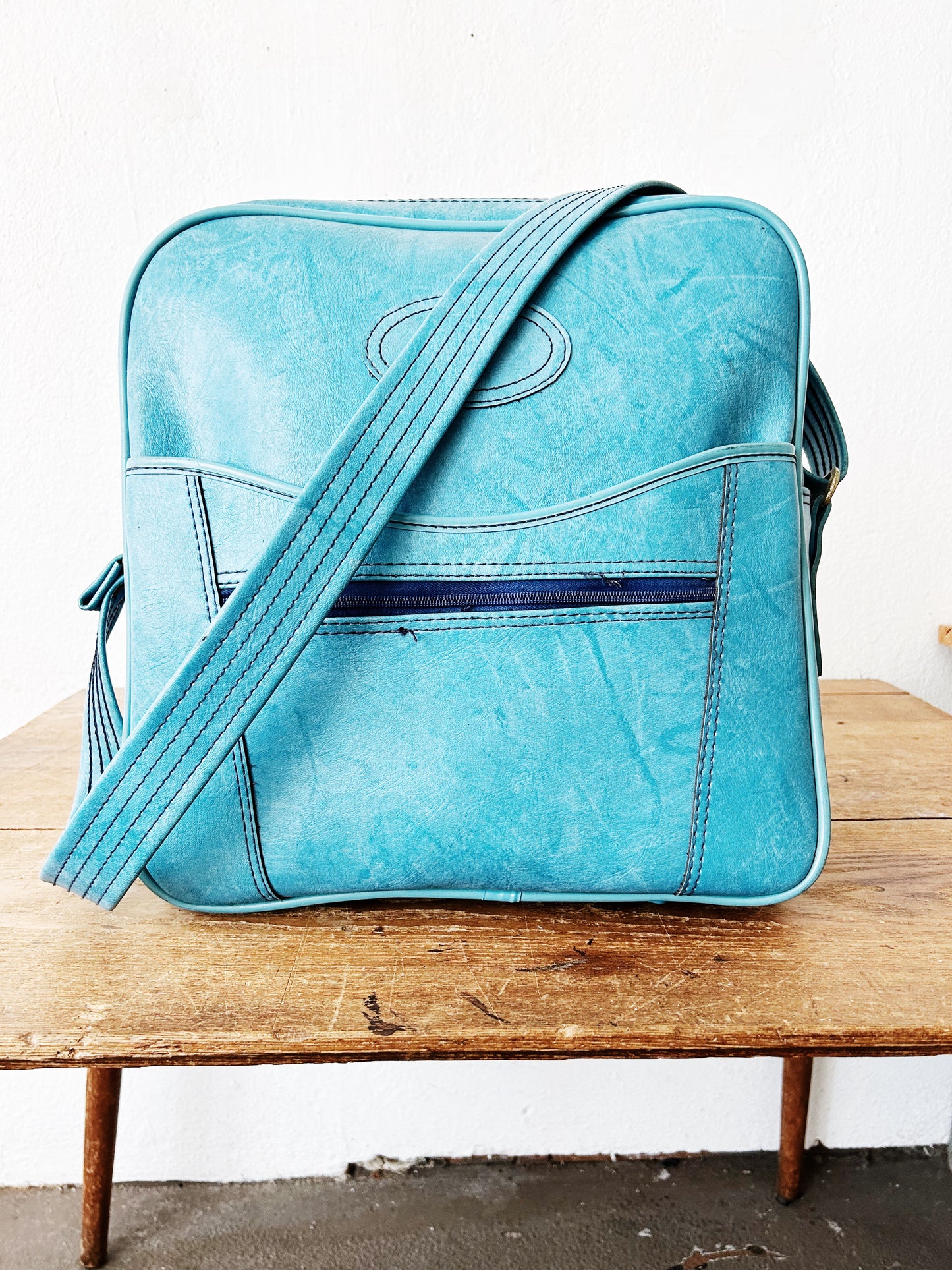 Vintage Turquoise Tote