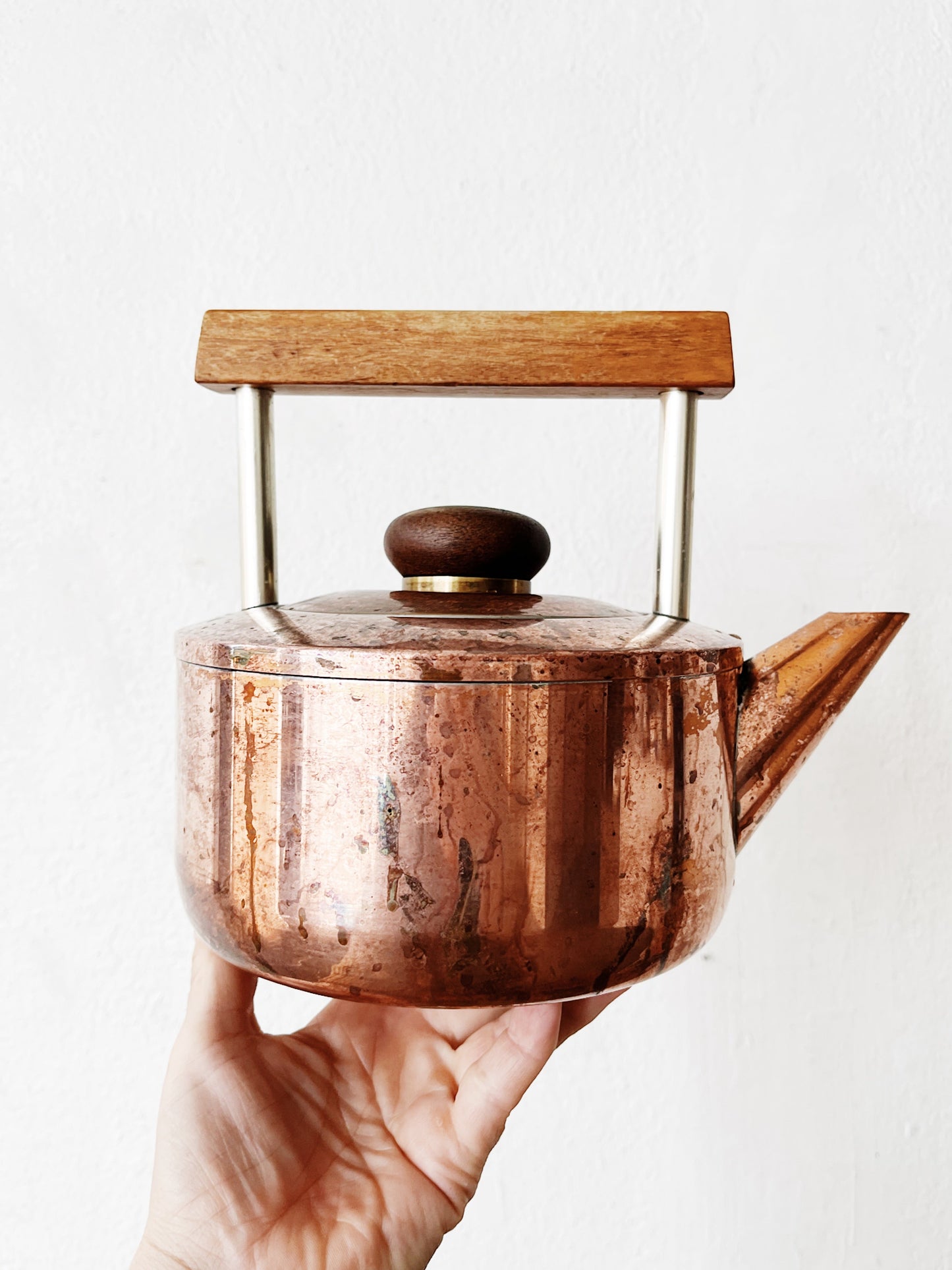 Vintage Modernist Copper Kettle