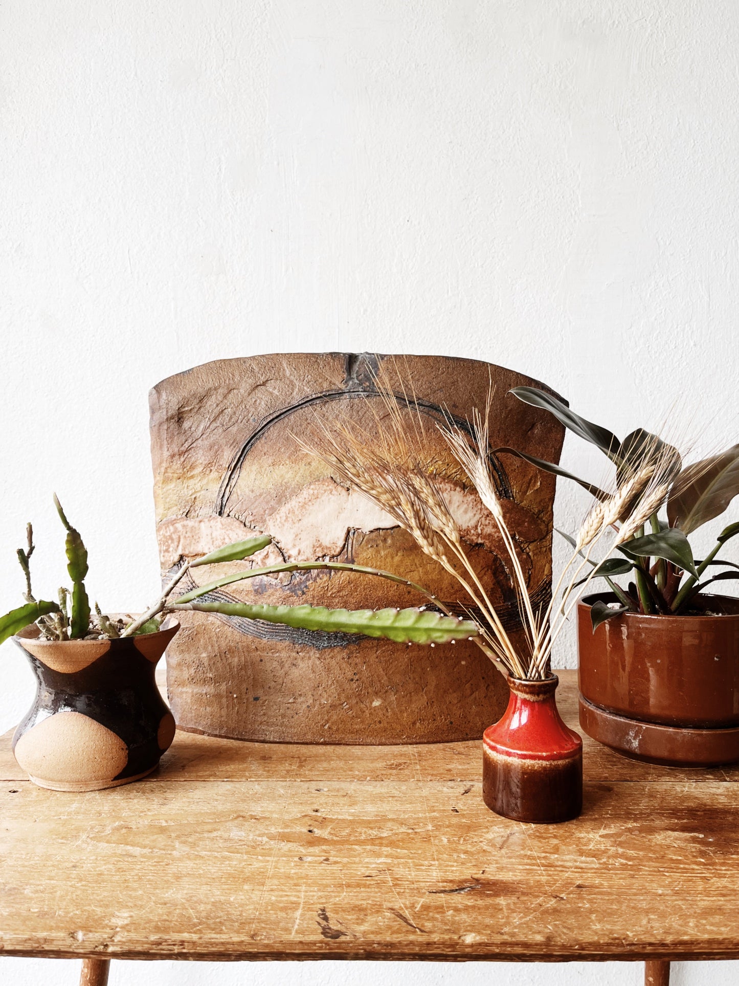 Vintage Slab Built Ceramic Sculpture