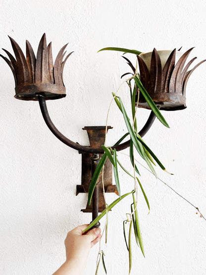 Antique Gothic Iron Sconce