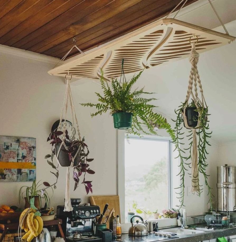 Vintage Oak Hanging Rack