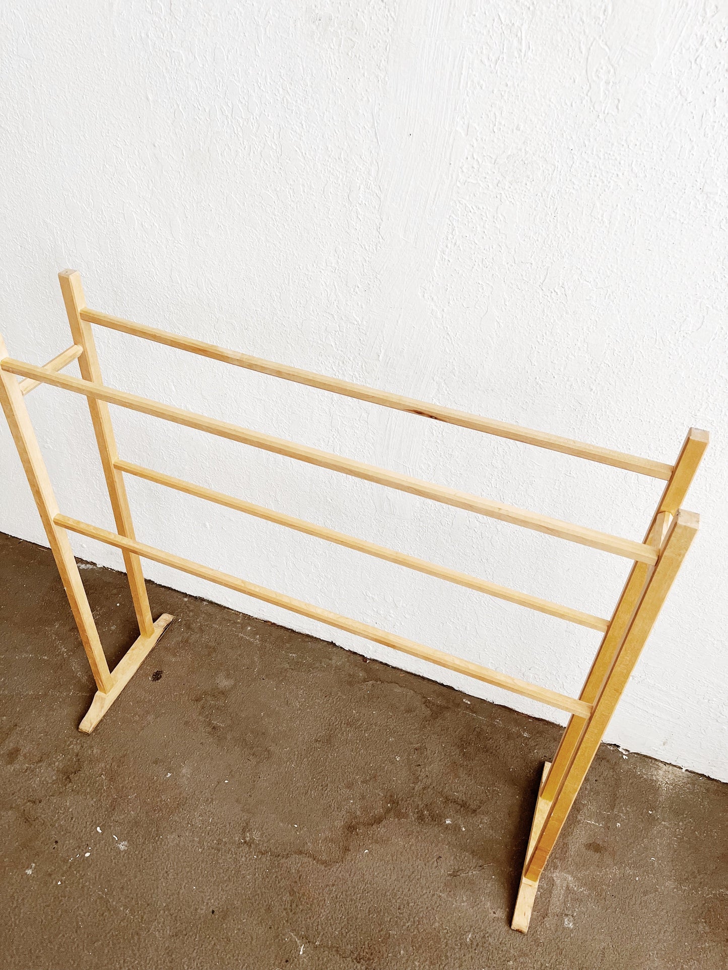 Natural Birch Textile Rack