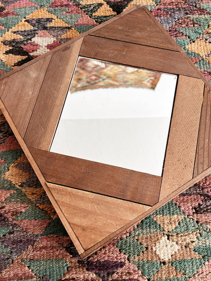 Vintage Wood Framed Mirror