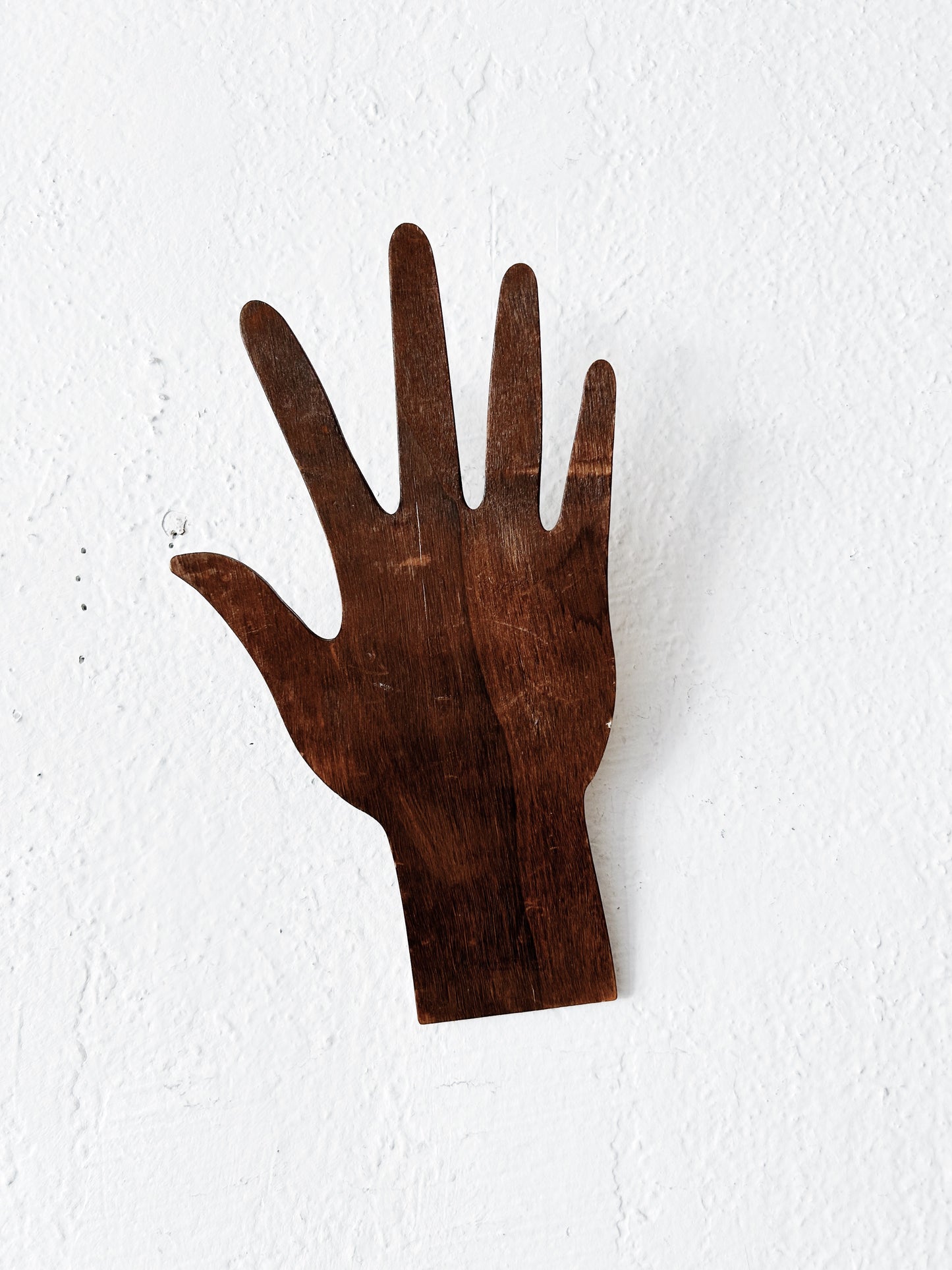 Handmade Folk Art Hand with Stand