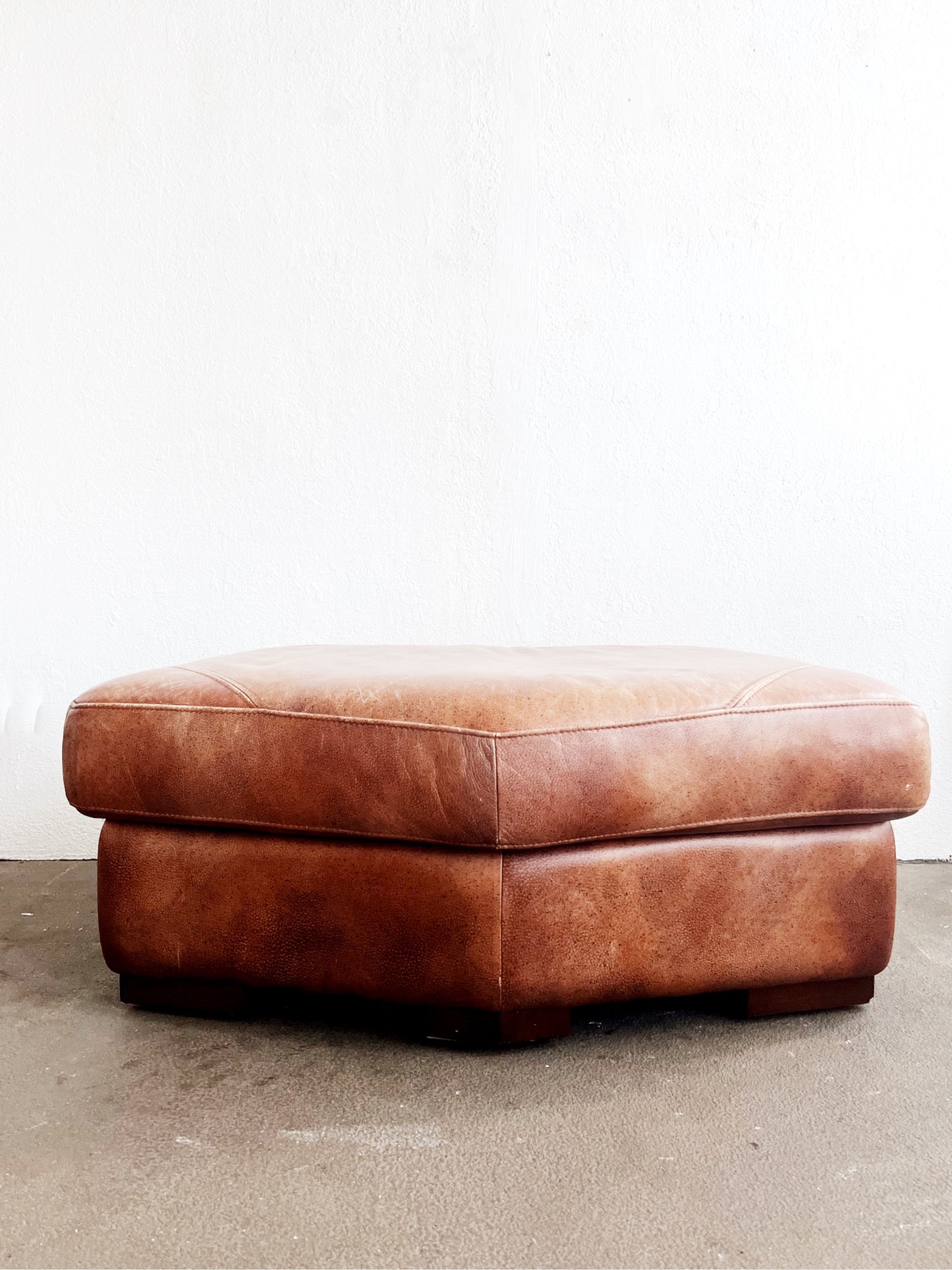 Vintage Leather Ottoman