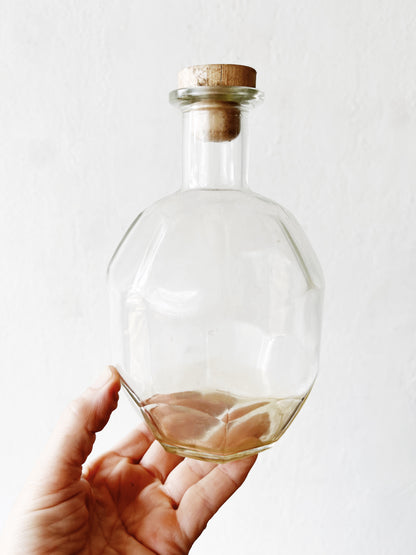Old Faceted Glass Decanter
