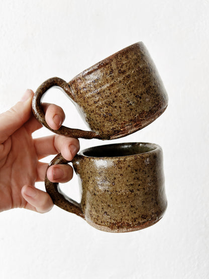 Vintage Stoneware Mug Pair