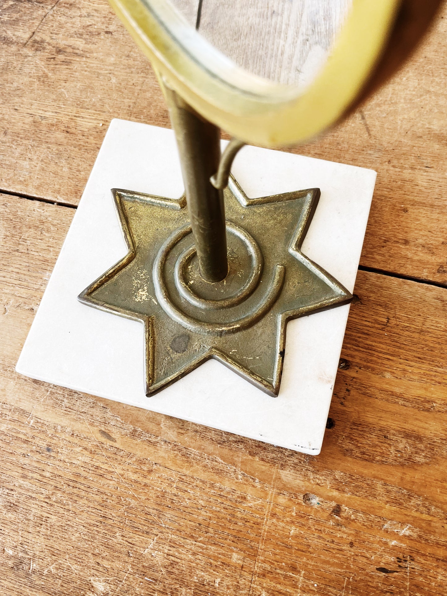 Vintage Brass Mirror