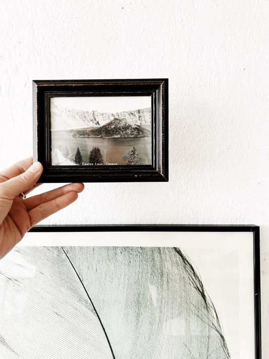 Vintage Framed Crater Lake