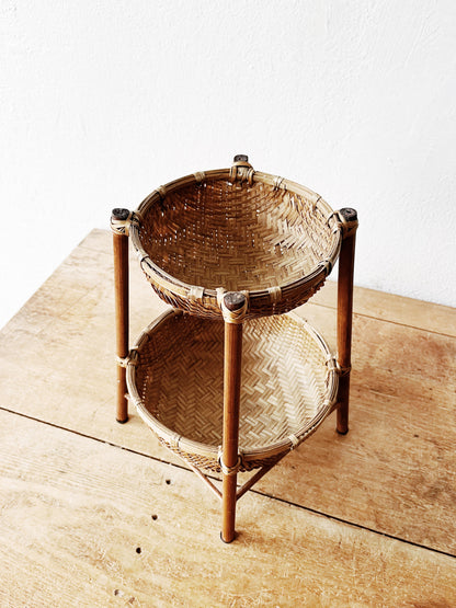 Double Bamboo Basket