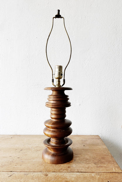 Vintage Turned Wood Lamp