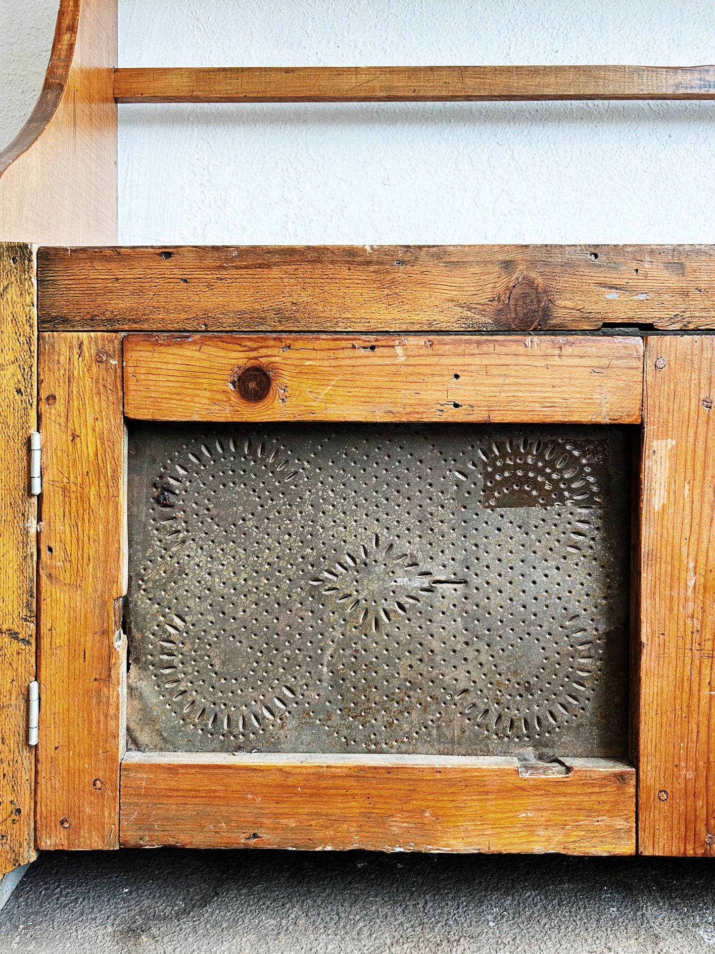 Antique Pie Safe Hutch Top