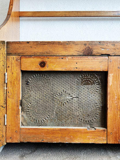 Antique Pie Safe Hutch Top