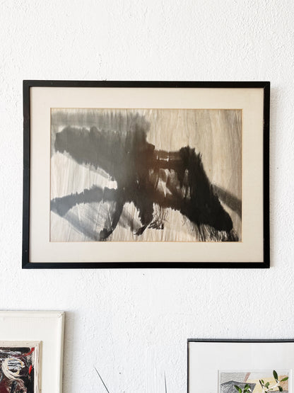 Antique Abstract Sumi Painting