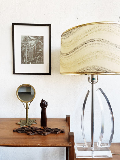 Vintage Brass Mirror