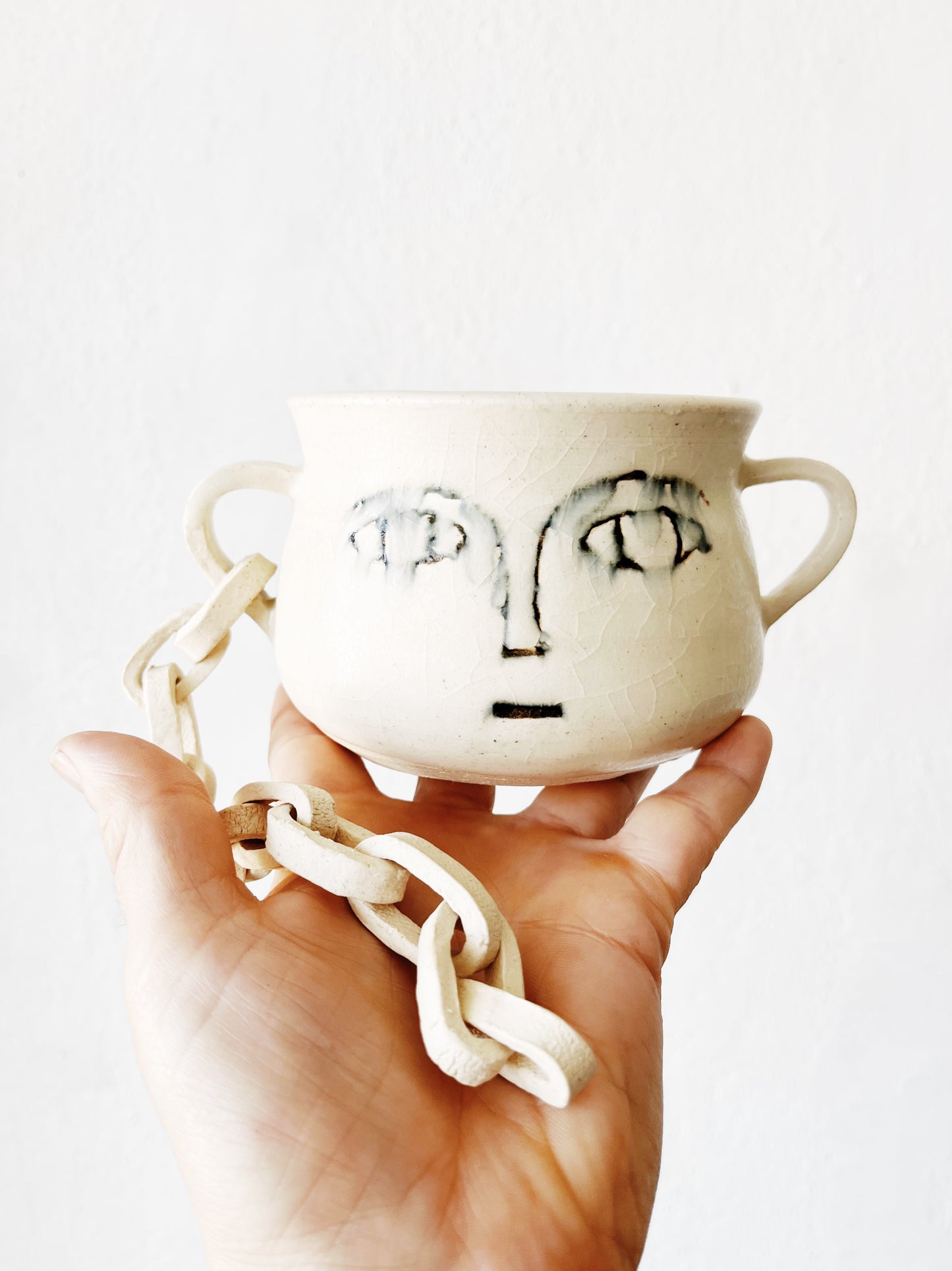 Handmade Ceramic Face Planter