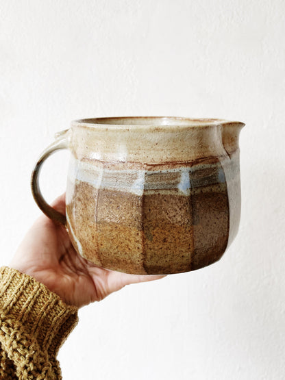 Large Handmade Stoneware Pitcher
