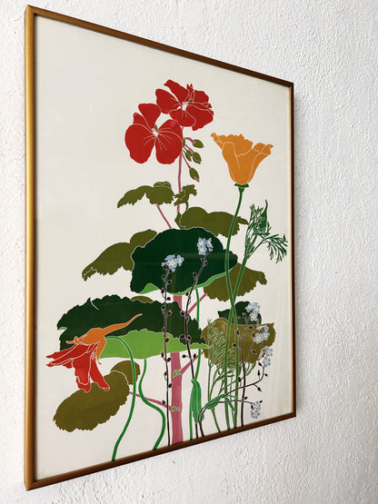 Vintage Framed ‘Spring Bouquet’ Steve Reoutt