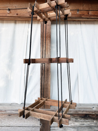 wood post plant hanger Vintage Grid Plant Hanger – Maven Collective
