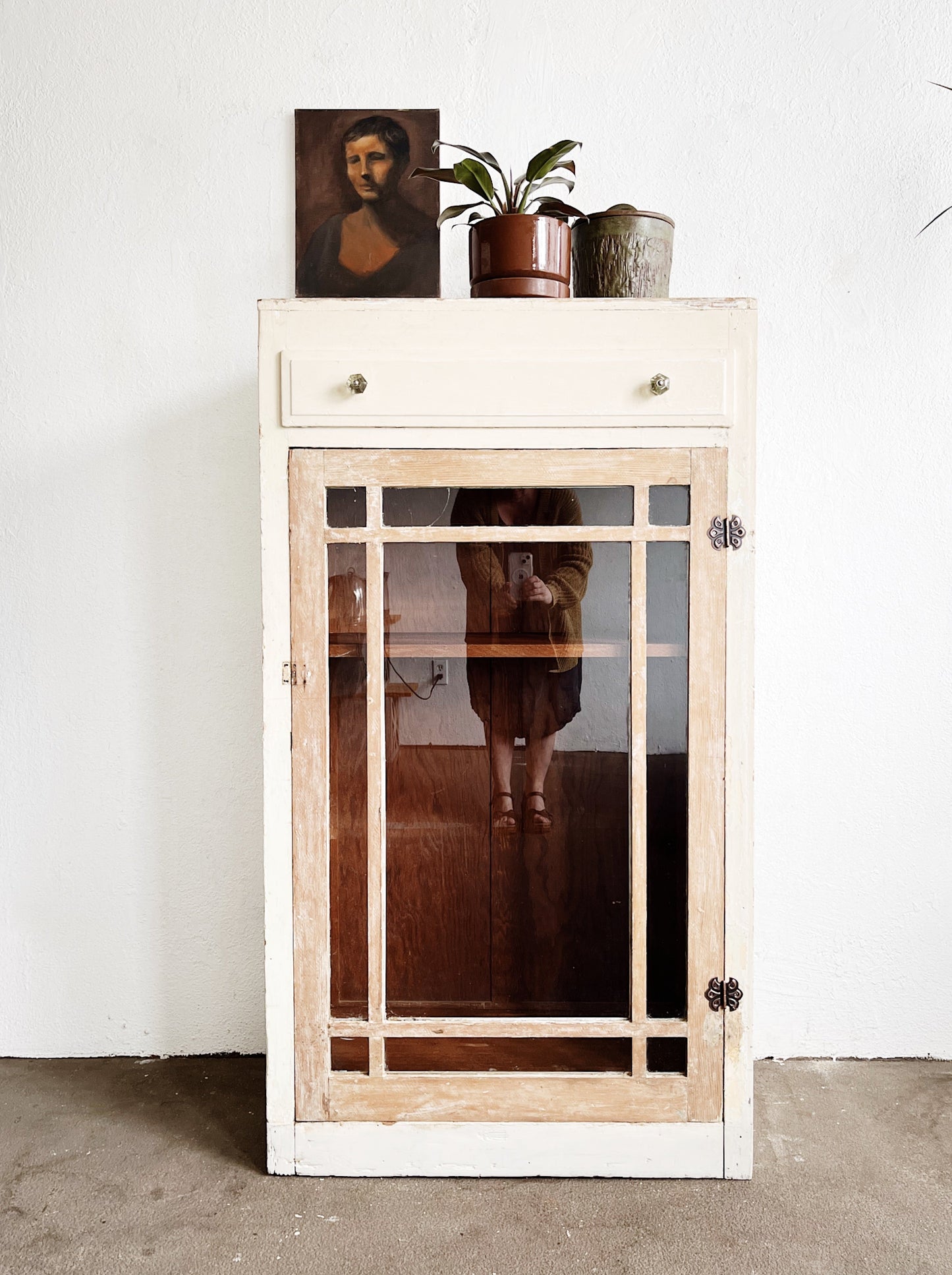 Large Antique Farmhouse Cabinet