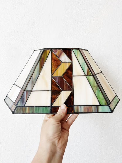 Vintage Stained Glass Electrified Sconce