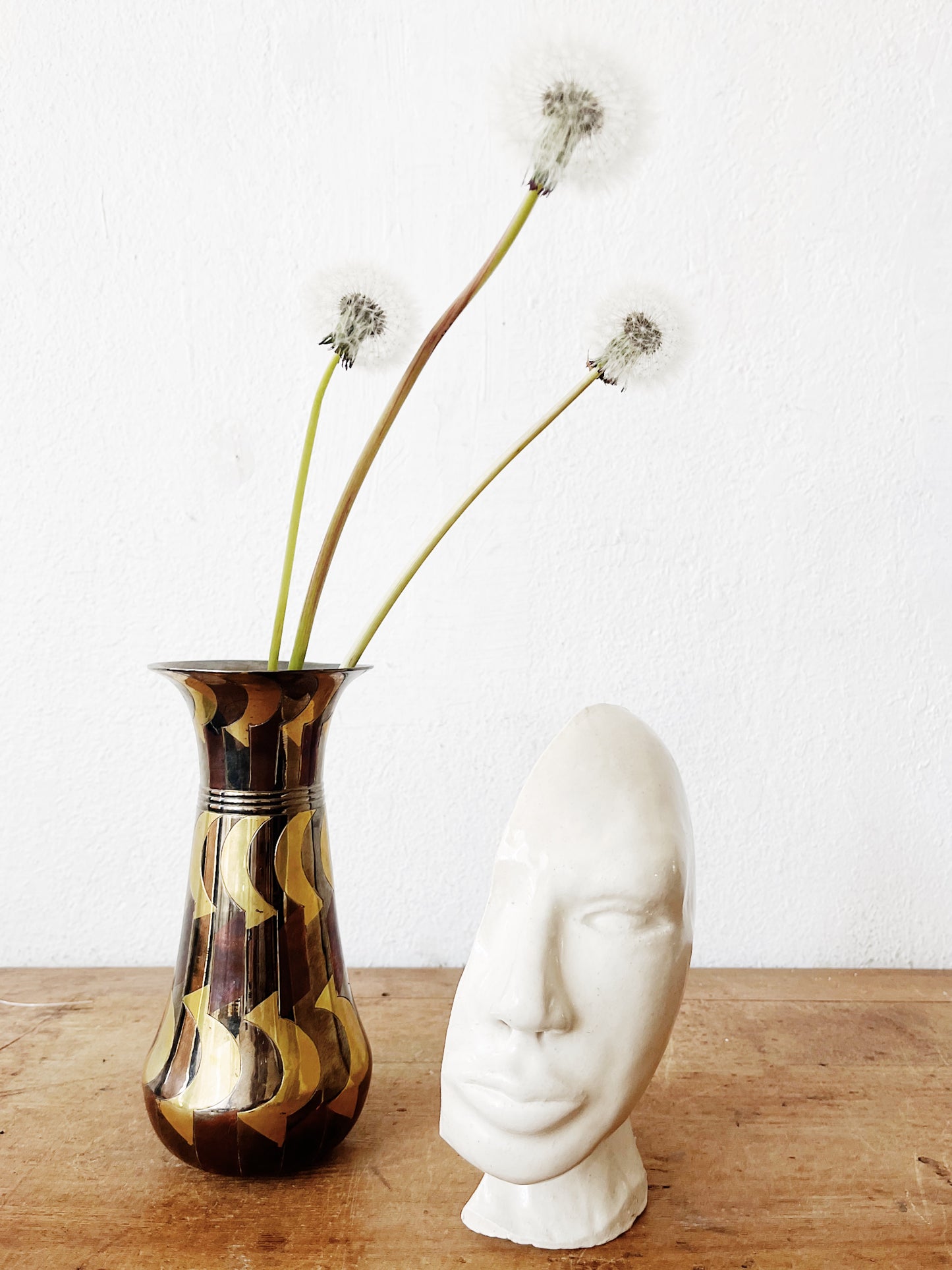 Vintage Mixed Metal Vase