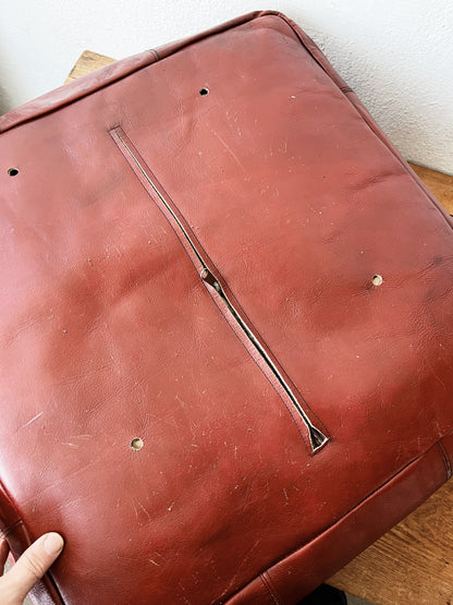 Vintage Naugahyde Ottoman / Pouf