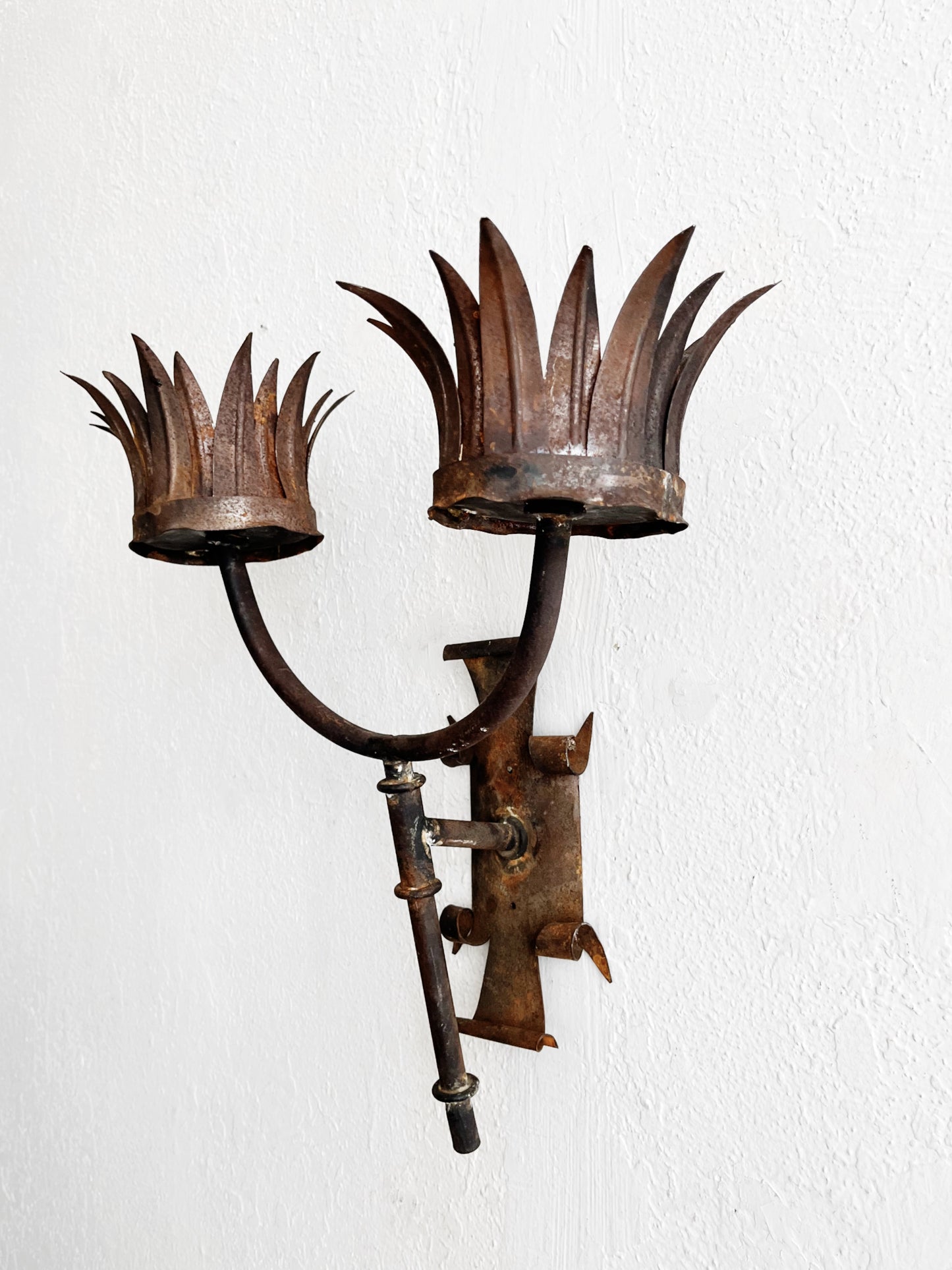 Antique Gothic Iron Sconce