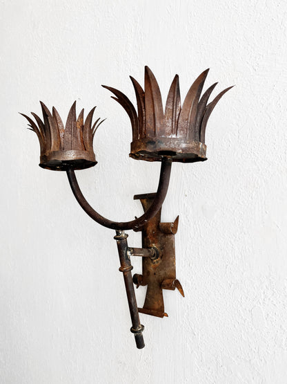 Antique Gothic Iron Sconce