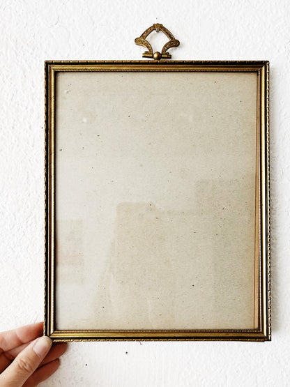 Mid Century Gold Tone Frame with Glass