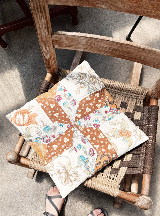 Antique Quilt Square Pillow