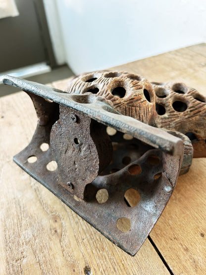 Rare Japanese Vintage Cast Iron Squirrel Garden Lantern