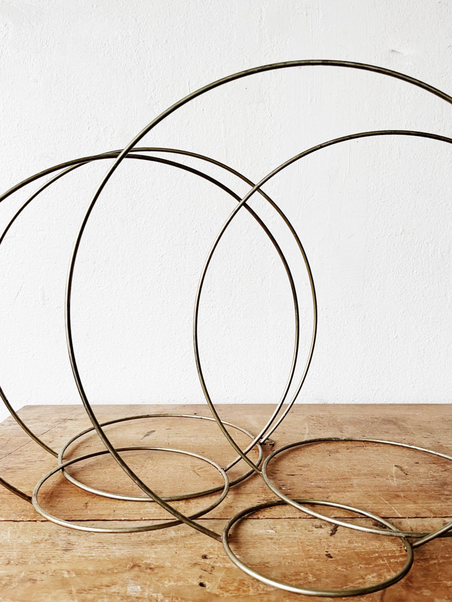 Vintage Minimal Brass Circle Planter