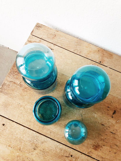 Vintage Belgian Glass Apothecary Jars
